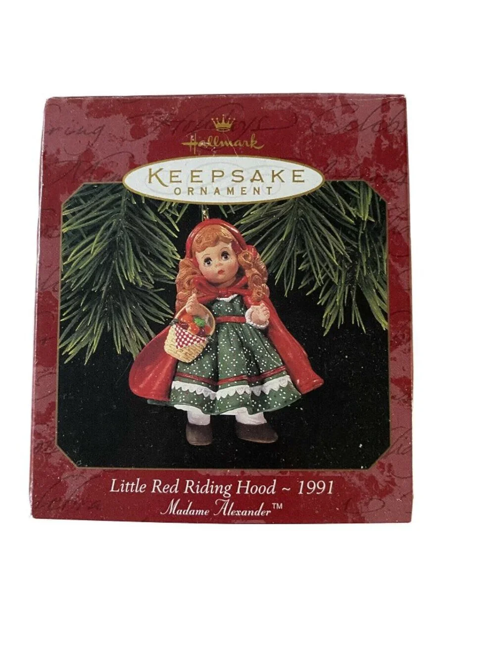 Madame Alexander Hallmark Ornament  little Red Riding Hood 1991 Doll